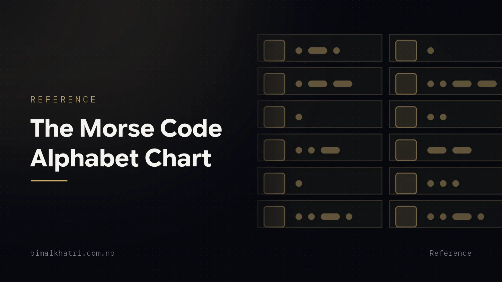 The Morse Code Alphabet Chart: Every Letter, Number and Punctuation Mark